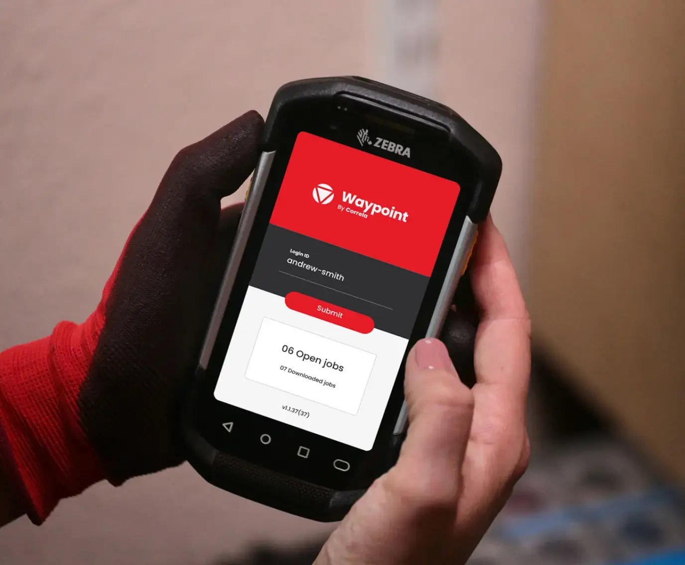phone showing waypoint app