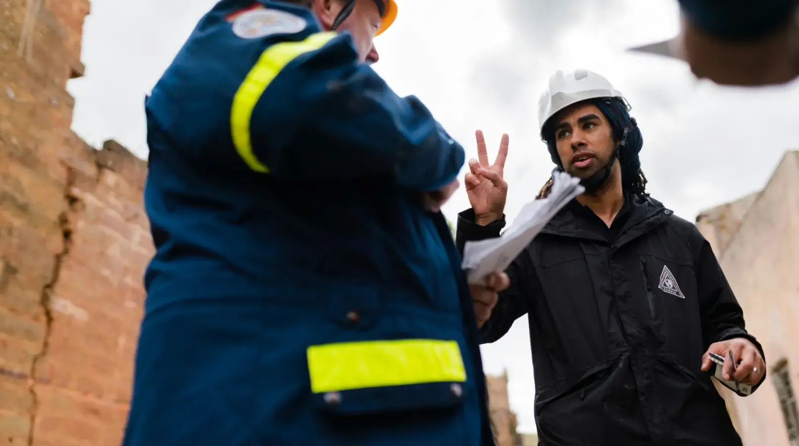 engineers in discussion